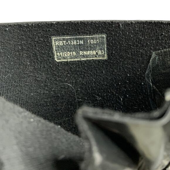 Capelli New York Women Sz 8 Tall Rain Boots Black White Floral Design Block Heel - Picture 7 of 12